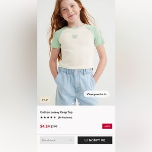 H&M girls top